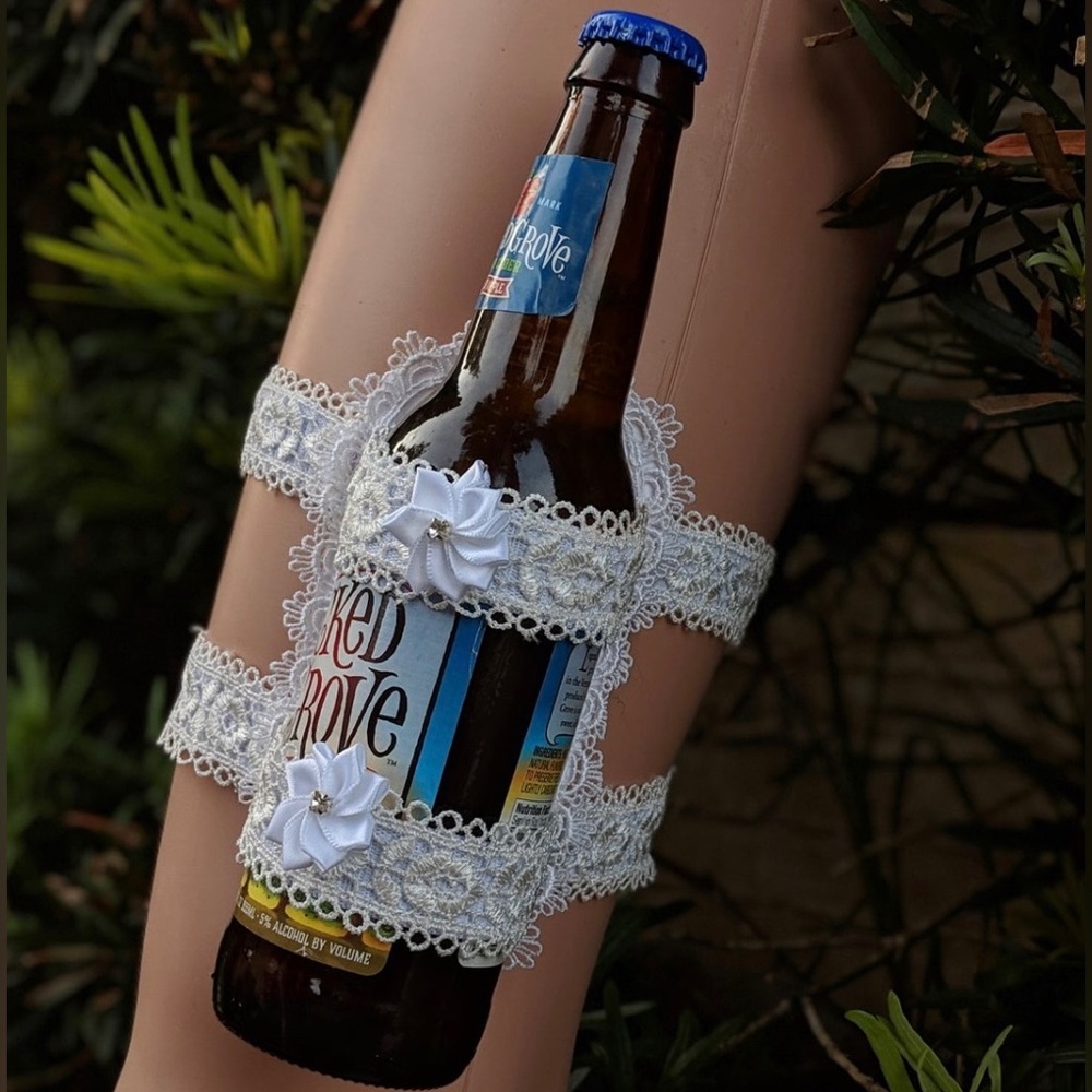 Beer Bottle Holder Wedding Garter